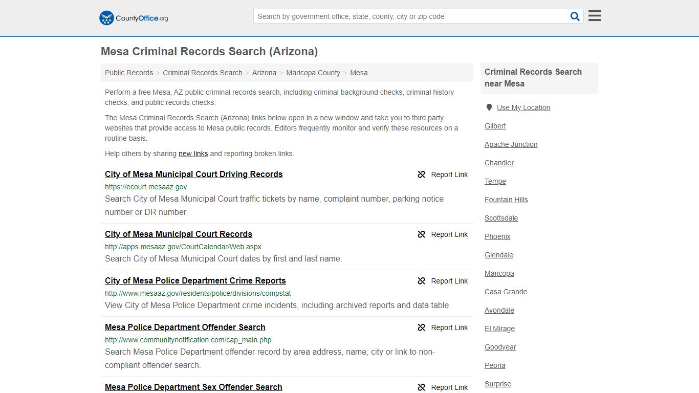 Criminal Records Search - Mesa, AZ (Arrests, Jails & Most Wanted Records)